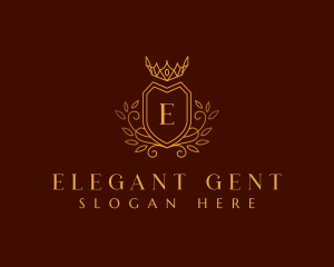 Elegant Shield Crown logo design