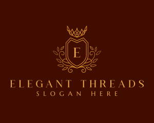 Elegant Shield Crown logo design