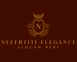 Elegant Shield Crown logo design