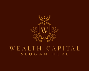 Elegant Shield Crown logo design