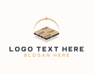 Home Depot - Flooring Pavement Tilling logo design