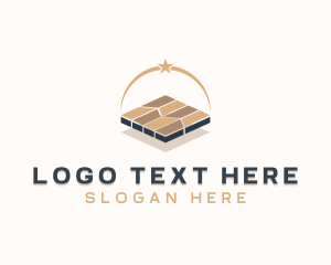 Home Improvement - Flooring Pavement Tilling logo design