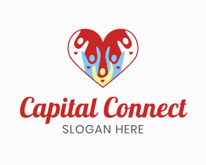 Charity Heart People logo design