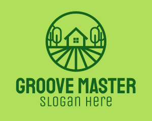 House - Green House Property logo design