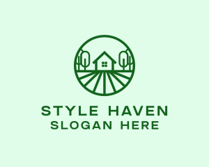 Organic Farm - House Garden Property logo design