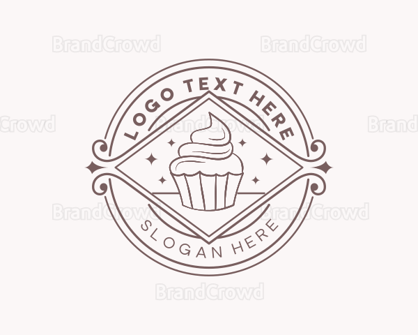 Cupcake Dessert Cafe Logo