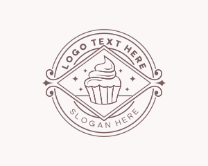 Sugar - Cupcake Dessert Cafe logo design