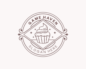 Cupcake Dessert Cafe Logo