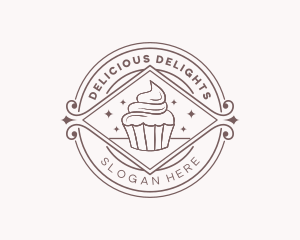 Sweet Cupcake Dessert logo design