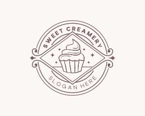 Sweet Cupcake Dessert logo design