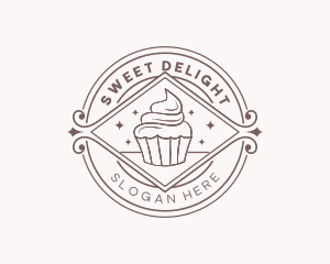 Sweet Cupcake Dessert logo design