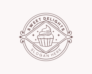 Sweet Cupcake Dessert logo design