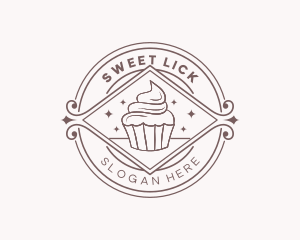 Sweet Cupcake Dessert logo design