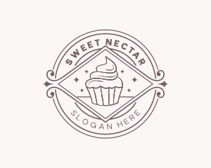 Sweet Cupcake Dessert logo design