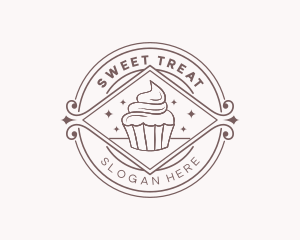 Sweet Cupcake Dessert logo design