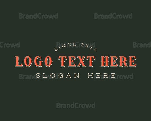 Hipster Saloon Brand Logo