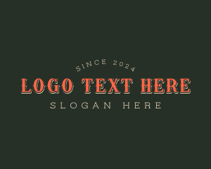 Hipster Saloon Brand Logo