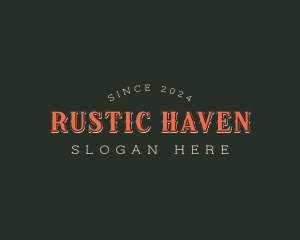 Hipster Saloon Brand logo design