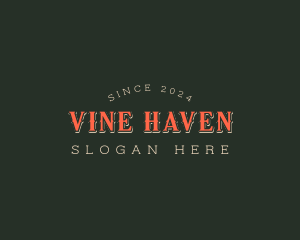 Hipster Saloon Brand logo design