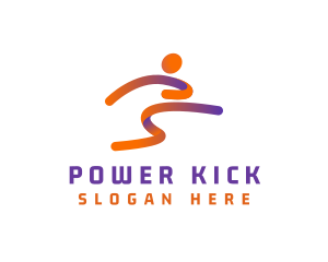 Kick - Sport Athlete Kick logo design