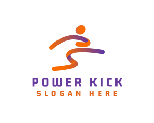 Sport Athlete Kick logo design