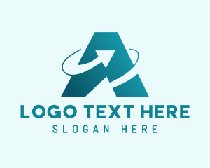 Removalist - Logistics Arrow Letter A logo design