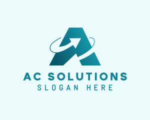 Logistics Arrow Letter A logo design