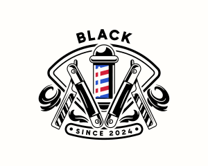 Barbershop Razor Pole Logo
