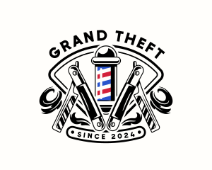 Barbershop Razor Pole Logo