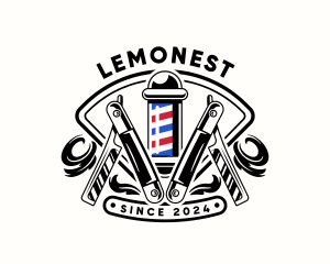 Barbershop Razor Pole Logo