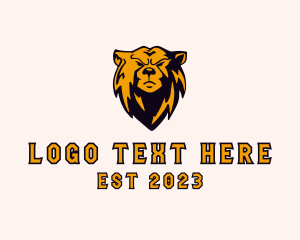 College Mascot - Beast Bear Grizzly logo design