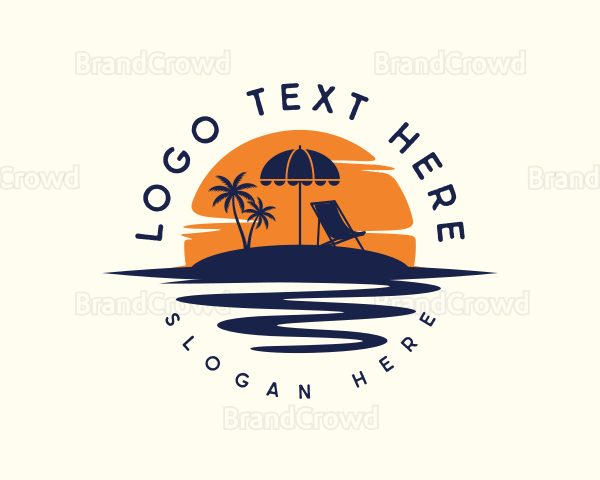 Beach Umbrella Chair Logo
