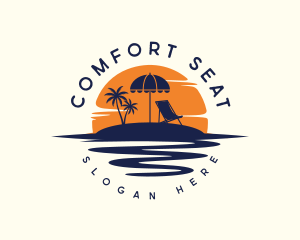 Beach Umbrella Chair logo design