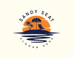 Beach Umbrella Chair logo design