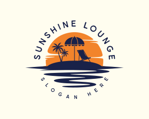 Beach Umbrella Chair logo design