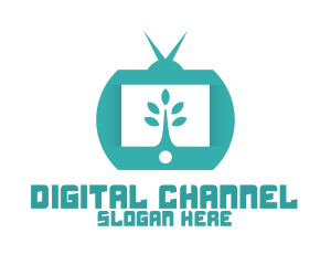 Channel - Green Nature TV Channel logo design