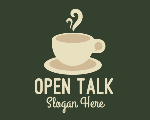 Cream Coffee Chat logo design