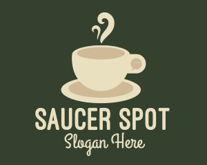 Saucer - Cream Coffee Chat logo design