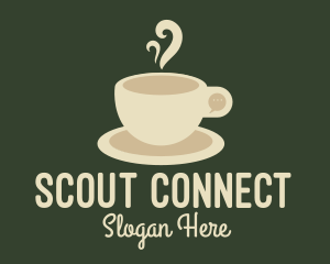 Cream Coffee Chat logo design