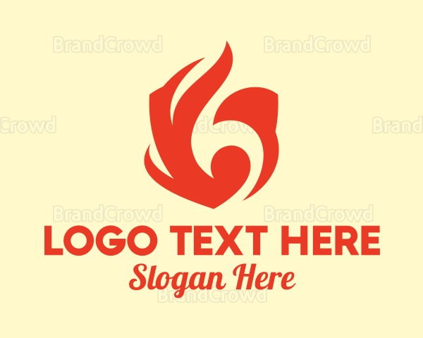 Red Flame Shield Logo