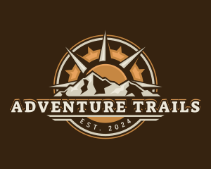 Adventure Mountain Compass logo design