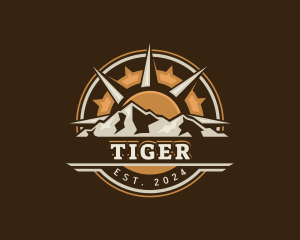 Traveler - Adventure Mountain Compass logo design