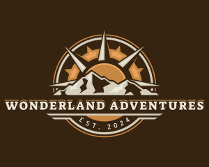 Adventure Mountain Compass logo design