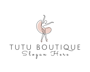 Tutu - Ballerina Dance Monoline logo design