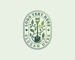Backyard - Shovel Garden Planting logo design