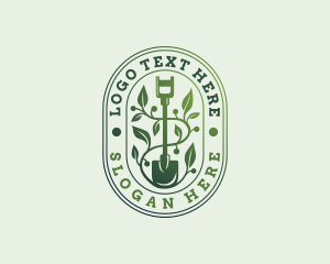 Lawn - Shovel Garden Planting logo design