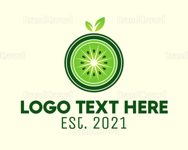 Green Kiwi Fruit Logo