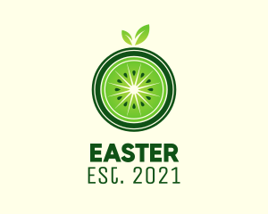 Plum - Green Kiwi Fruit logo design