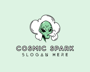 Cosmic Alien Smoke logo design