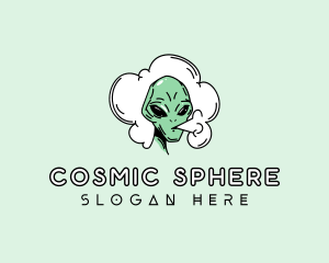 Cosmic Alien Smoke logo design